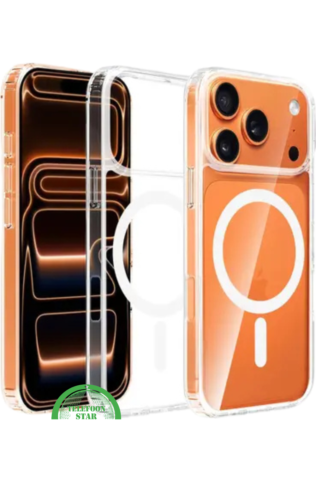 Silicone Hoesje voor iPhone 17 Pro Max&ndash; MagSafe &amp; Schokbestendig, Flexibel, Helder &amp; Extra Sterk, transparant en | Telefoonstar