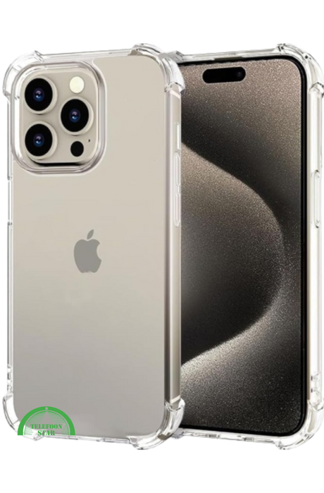 Transparant Antishock Hoesje voor iPhone 16 pro – Silicone, Flexibel, Helder & Extra Sterk | Telefoonstar