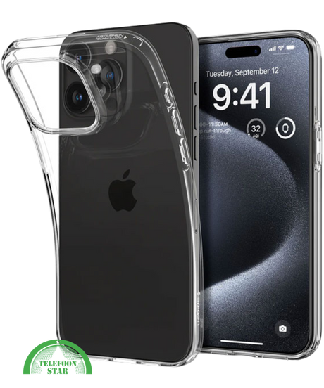Transparant Hoesje voor iPhone 15 Pro Slank, Flexibel &amp; Sterke Bescherming