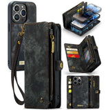 iPhone 14 Pro Max 3-in-1 portemonnee hoesje zwart