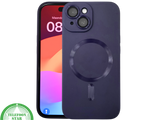 iPhone 15 Plus Siliconen Hoesje Donkerblauw &ndash; MagSafe-Compatibel &amp; Ultieme Bescherming
