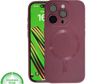 Bordeauxrood iPhone 15 Pro Max Hoesje met Ringhouder &ndash; Luxe Bescherming | Telefoonstar.nl