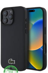 Hoesje voor iPhone 16 Pro Stoffen &ndash; Zwart | Sportief Design met Sterke Bescherming