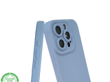 iPhone 16 Pro Lichtblauw Hoesje Mat Design Met Verhoogde Camerabescherming