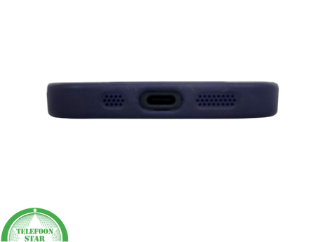 iPhone 15 Plus Siliconen Hoesje Donkerblauw &ndash; MagSafe-Compatibel &amp; Ultieme Bescherming