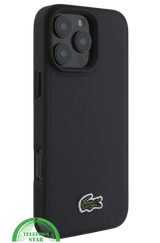 Hoesje voor iPhone 16 Pro Stoffen &ndash; Zwart | Sportief Design met Sterke Bescherming