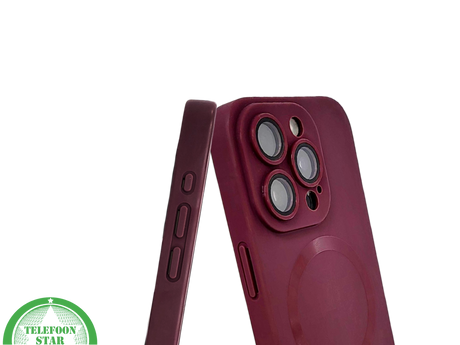 Bordeauxrood iPhone 15 Pro Max Hoesje met Ringhouder &ndash; Luxe Bescherming | Telefoonstar.nl