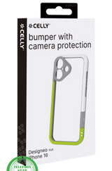 iPhone 16 Stootbestendig Hoesje &ndash; Sportieve Bescherming in Zwart, Wit &amp; Limegroen