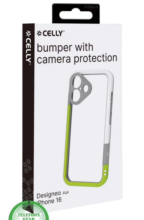 iPhone 16 Stootbestendig Hoesje &ndash; Sportieve Bescherming in Zwart, Wit &amp; Limegroen