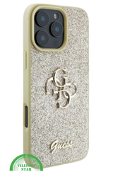 iPhone 16 Pro Max Hoesje &ndash; Goud Glitter Luxe Edition