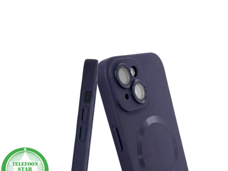 iPhone 15 Siliconen Hoesje Donkerblauw &ndash; MagSafe-Compatibel &amp; Ultieme Bescherming
