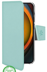 iPhone 16 Bookcase Hoesje &ndash; Mintgroen | Stijlvolle Bescherming met Magnetische Sluiting