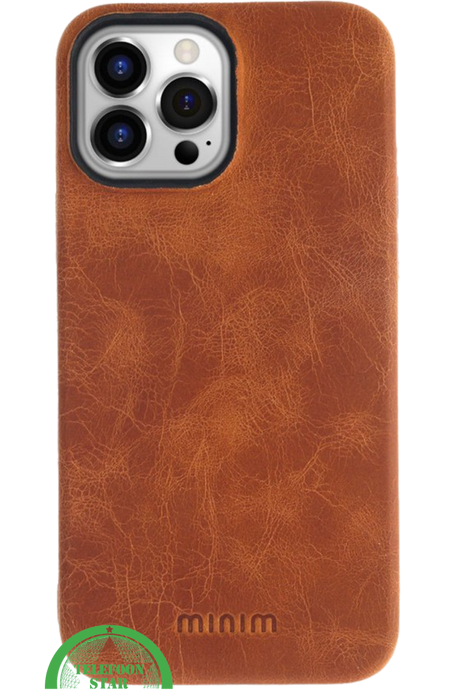 Duurzame Leren Backcover iPhone 14 Pro Max