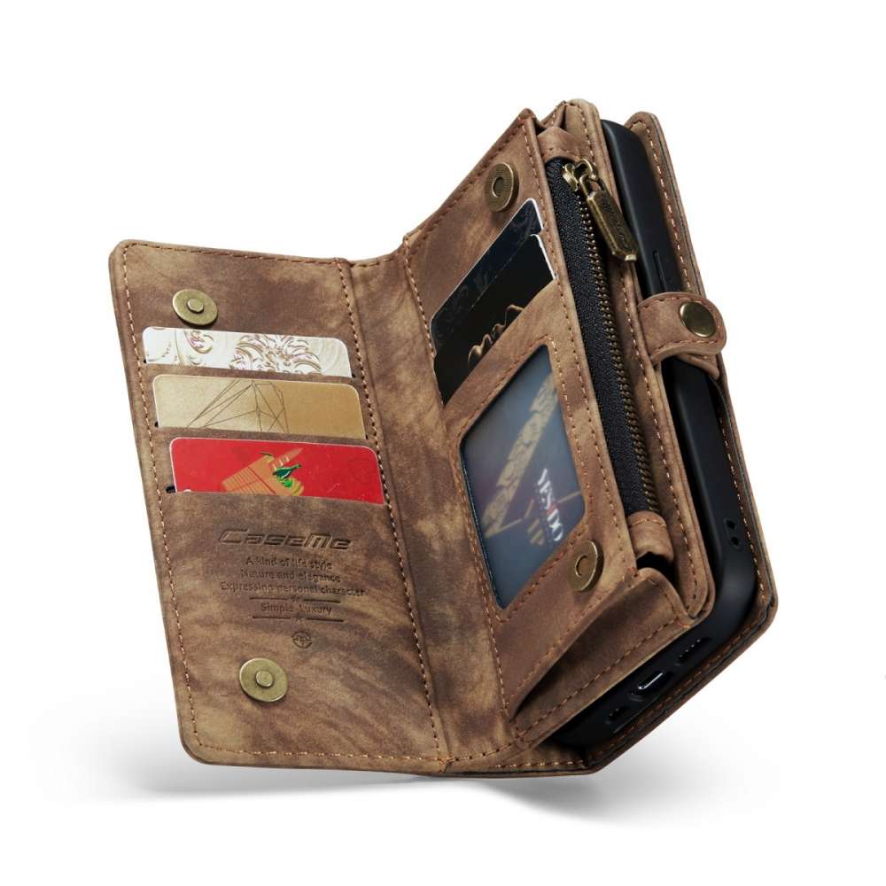 iPhone 14 Pro Max 3-in-1 portemonnee hoesje bruin