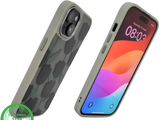 iPhone 15 Hoesje &ndash; Zwarte Tulpen Design met Beige Rand | Stijlvol &amp; Betaalbaar