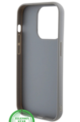 iPhone 14 grijs leatherlook hoesje