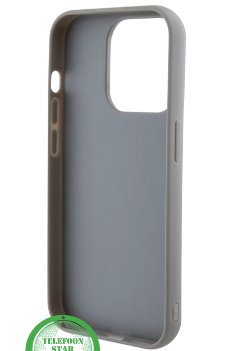 iPhone 14 grijs leatherlook hoesje