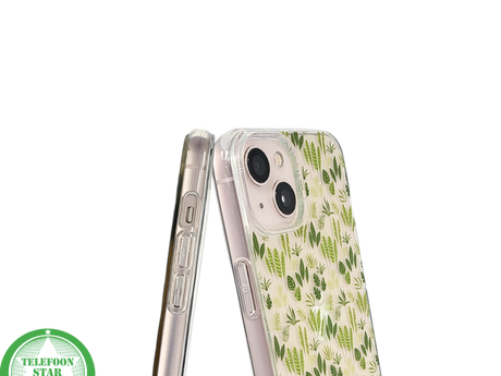 GreenNature Soft Case &ndash; Bladeren Hoesje iPhone 13 / 14 Transparant | Telefoonstar.nl
