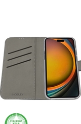 iPhone 16 Bookcase Hoesje &ndash; Mintgroen | Stijlvolle Bescherming met Magnetische Sluiting