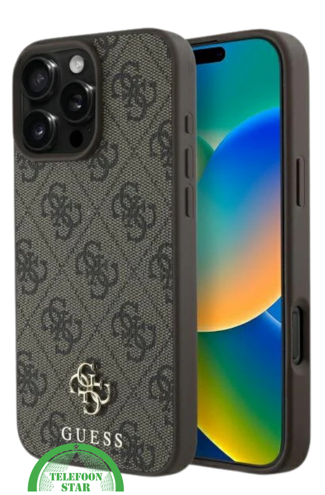 iPhone 16 Pro Max Hoesje &ndash; Bruin Glitter Luxe Edition