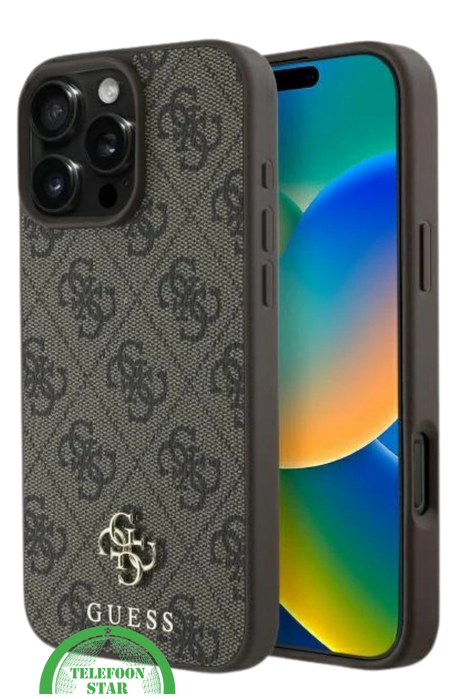 iPhone 16 Pro Max Hoesje &ndash; Bruin Glitter Luxe Edition