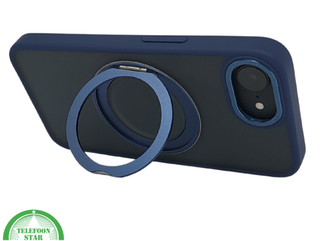 iPhone 16E Hoesje MagSafe Compatibel Blauw Schokbestendig