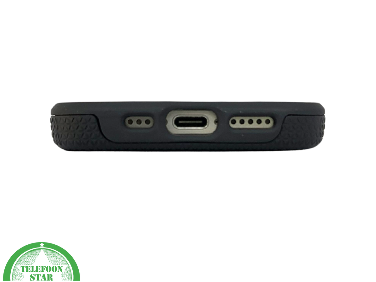 iPhone 15 Pro Max Zwart Hoesje met Structuur &ndash; Schokbestendig &amp; Zakelijk | Telefoonstar.nl
