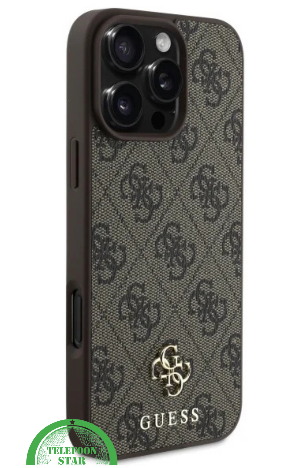 iPhone 16 Pro Max Hoesje &ndash; Bruin Glitter Luxe Edition