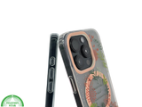 8iPhone 16 Pro Transparant Hoesje Met Bloemenprint En Elegante Tekstdecoratie