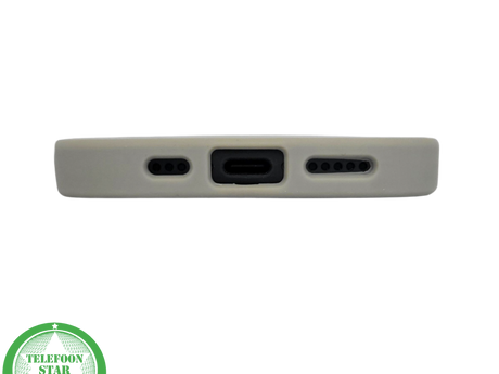 iPhone 15 Plus Hoesje &ndash; Zwarte Tulpen Design met Beige Rand | Stijlvol &amp; Betaalbaar