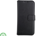 hoesje voor iPhone 17e Flip Case Boek Zwart Leren twee en een met 3 Pashouders