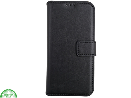 hoesje voor iPhone 17e Flip Case Boek Zwart Leren twee en een met 3 Pashouders
