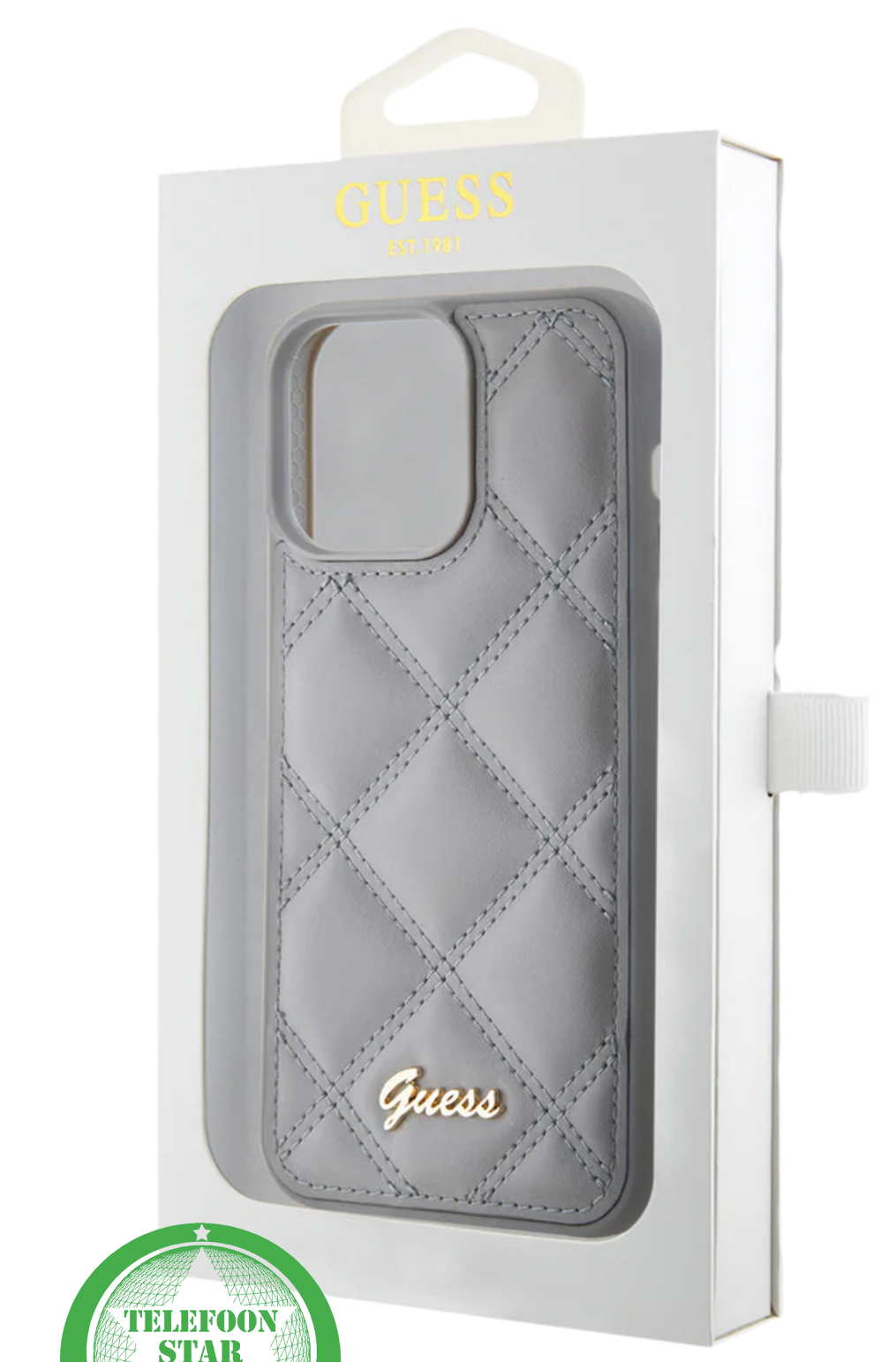 iPhone 13 modieuze hoesje grijs