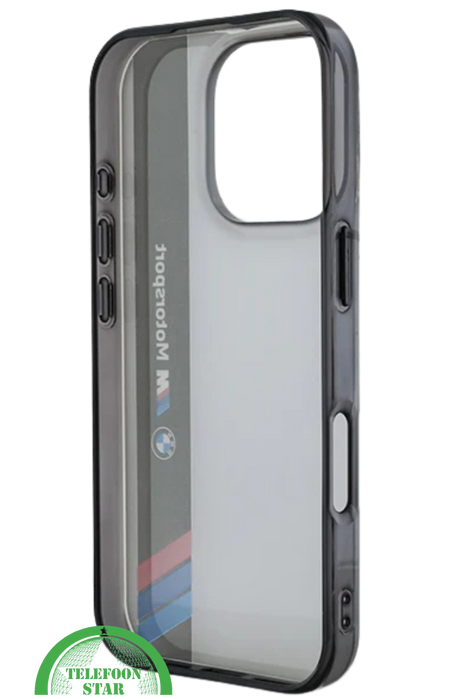 Motorsport Hoesje voor iPhone 16 Pro &ndash; Grijs/Zwart | Sportief Design met Ultieme Bescherming