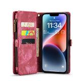 iPhone 14 3-in-1 portemonnee hoesje rood