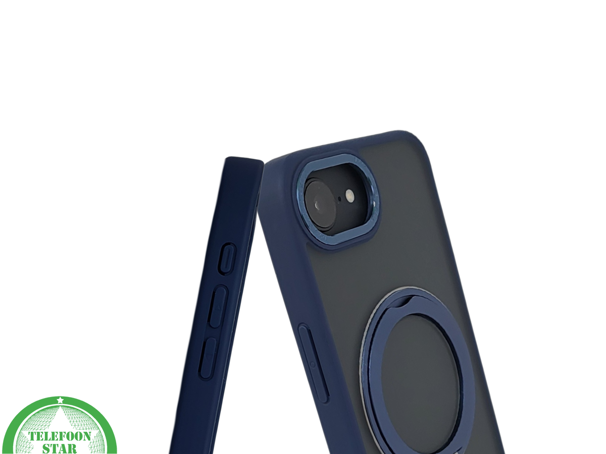 iPhone 16E Hoesje MagSafe Compatibel Blauw Schokbestendig