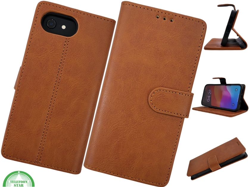 Wallet Case Licht Bruin IPhone 17E