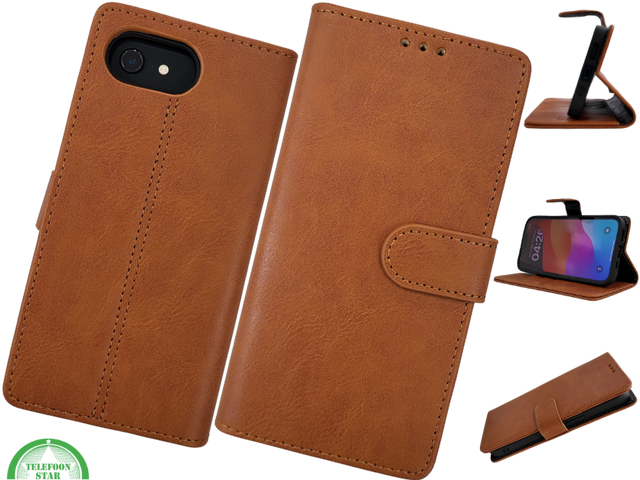 Wallet Case Licht Bruin IPhone 17E