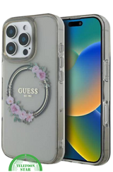 iPhone 16 Pro Transparant Hoesje met Bloemenring | Elegant Design met Subtiele Luxe