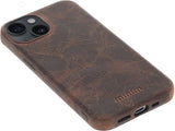 iPhone 15 100% Leer hoesje | Lederen Backcover | Minimalistisch | Bruin