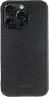 iPhone 15 Pro Max 100% Leer hoesje | Lederen Backcover | Minimalistisch | Zwart