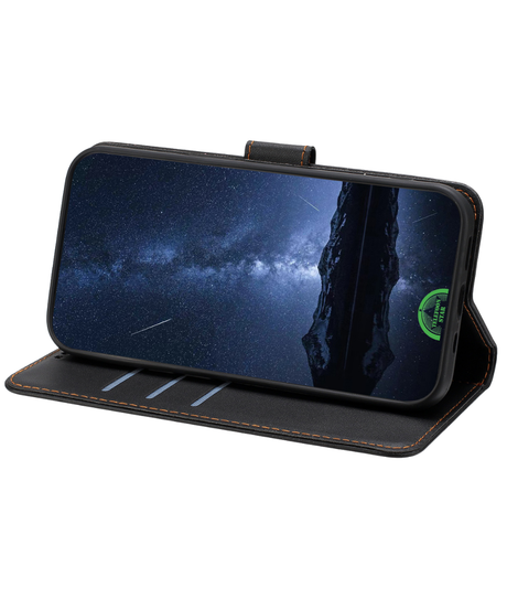 Premium Bookcase Hoesje Xiaomi 17 Zwart Leren Look Beschermhoes