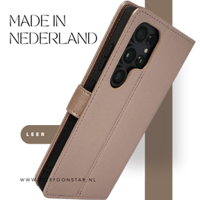 Hoesje voor Smasung S26 Ultra donker rose boekcase Stijlvolle
