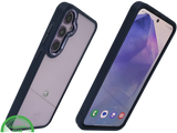 Hoesje voor Samsung A57 Transparant met Blauwe Rand Schokbestendig