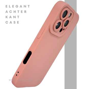 iPhone 16 Pro Perzik Hoesje &ndash; Mat Design met Verhoogde Camerabescherming