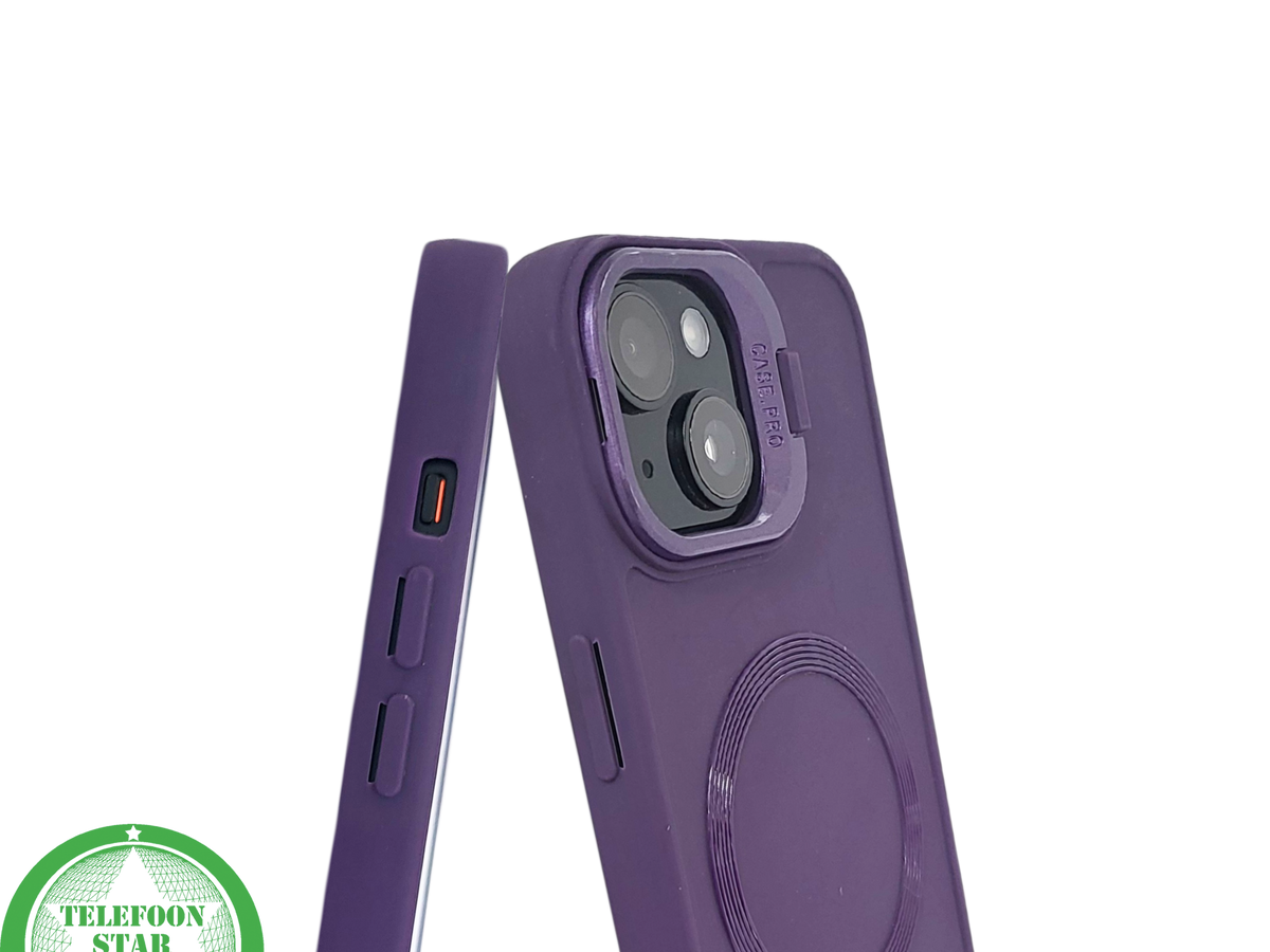 iPhone 15 Plus Siliconen Hoesje Paars &ndash; Geschikt voor MagSafe