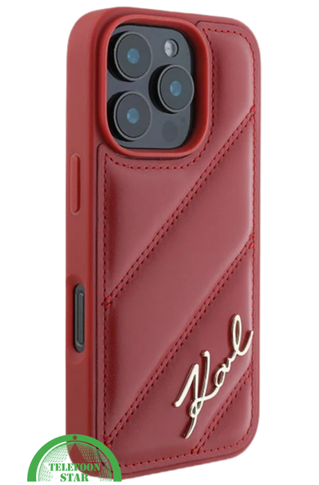 Hoesje voor iPhone 16 Pro Max Luxe Hoesje Rood &ndash; Stijlvolle Bescherming met Elegant Design
