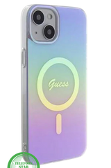 Hoesje voor iPhone 14 &ndash; Transparant Regenboog Design met MagSafe Ondersteuning