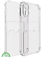 Transparant Hoesje voor iPhone 16 met Kaarthouder &ndash; Slank, Praktisch &amp; Schokbestendig