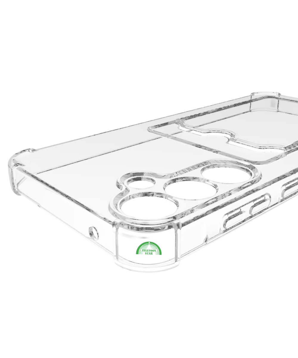 Hoesje voor Galaxy A56 Transparant met Kaarthouder Praktisch, Slank & Schokbestendig